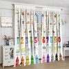 Alphabet ABC Kids Curtains, Colorful Cartoon Animal Learning Daycare Preschool
