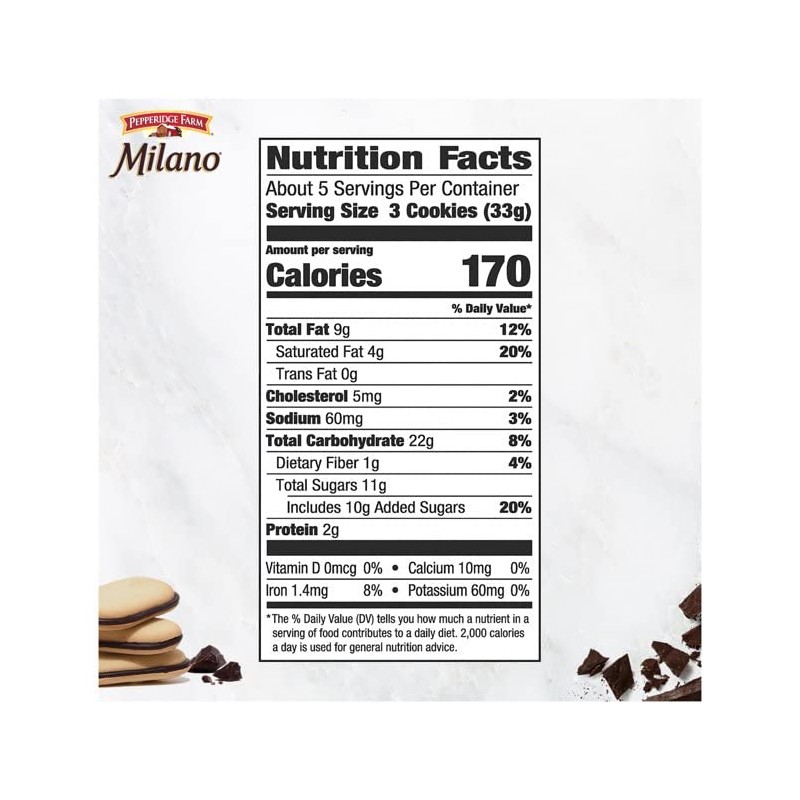 Pepperidge Farm Milk Chocolate Milano Cookies, 6.25-ounce bag (pack of