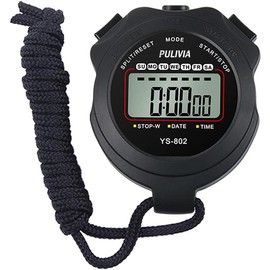 Stopwatch Timer Lap Split Digital Stopwatch with Clock Calendar Alarm, Large Display Stop Watch for Sports Kids Coaches Swimming Running - Style: 1 lap/split-blue