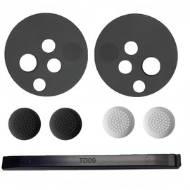 VicRole Black Controller Faceplate Cover for Meta Oculus Quest 2 VR Headset – Durable Replacement Disk Roundle Case with 2 Pairs Thumb Caps