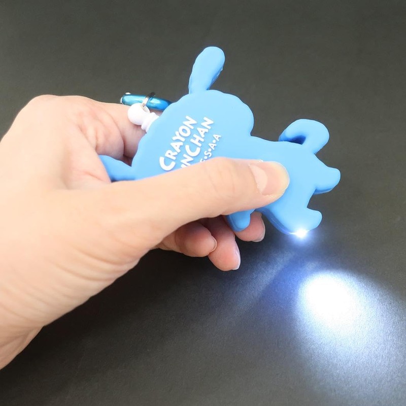 Crayon Shin-chan [Bag Charm] Light Keychain with Reel / Shiro