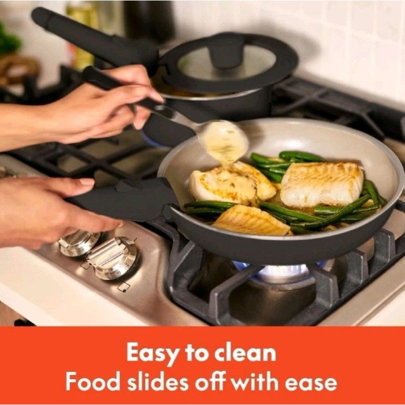 bella 8 Piece Removable Handle Cookware Set, Fits-anywhere™ Kitchenware