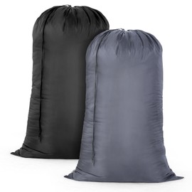 OTraki Large Laundry Bag 2 Pack Dirty Clothes Laundry Bags with Straps Heavy Duty Hamper Bag Laundry Basket Liner Organizer with Drawstring Closure, Travel Washing Bag for Camp Home College Dorm