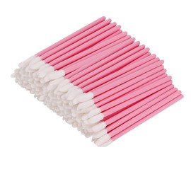 WeddHuis Pack of 300 Make-Up Lipstick Brushes, Disposable Lip Brushes, Makeup Brushes for Perfect Lip Makeup (Pink)