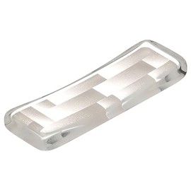 Sunlife O-00874 Chopsticks Rest, Glass, 2.8 x 2.0 inches (7 x 5 cm), Black Decor, Transparent, Made in Japan