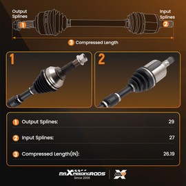 Front Left CV Axle Shaft Assembly for Nissan Altima