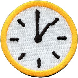 Tell The Time Badge Patch Clock Wilderness Scout Sash Iron On Embroidered