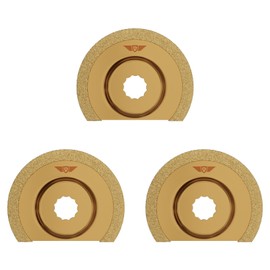 3 x 65mm TopsTools RV65C_3 Carbide 13mm HEX Fitting Grout Blades Compatible with Draper MT250A 23038, MT250 31328, Wickes 235510, Renovator Multitool Multi Tool Accessories