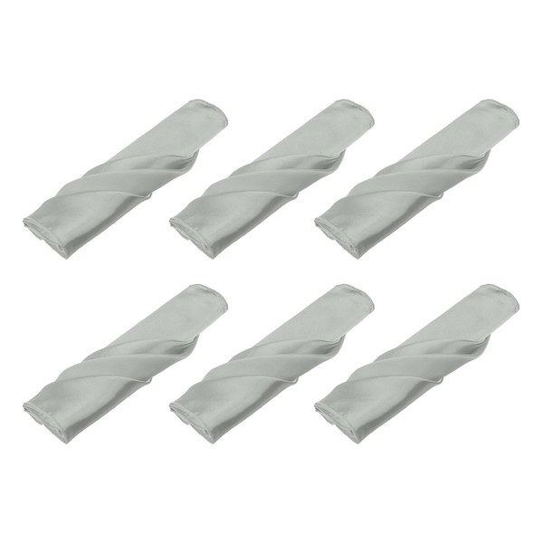 sourcing map 6pcs Cloth Napkins Gray Satin Table Napkins Polyester