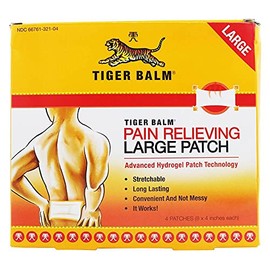 Tiger Balm Large Pain Relieving Patch, 8 x 4 inch (4 Pack) - TB-T-32300