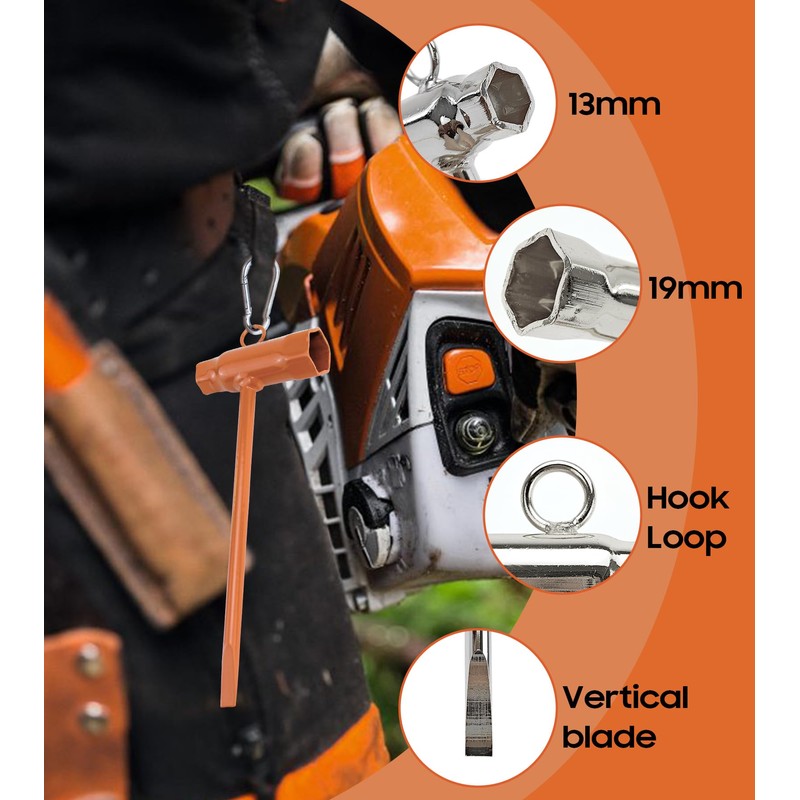 Chainsaw Wrench, 2 Pack Chainsaw Tool Chain Saw Scrench with