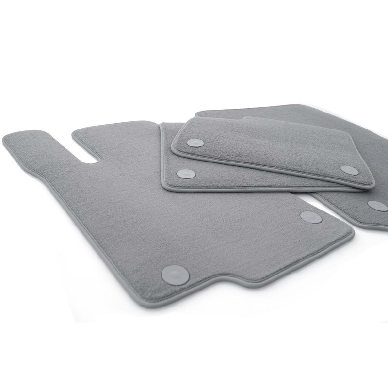Floor Mat Attachment for Mercedes Car Models (4 Pieces, Grey)