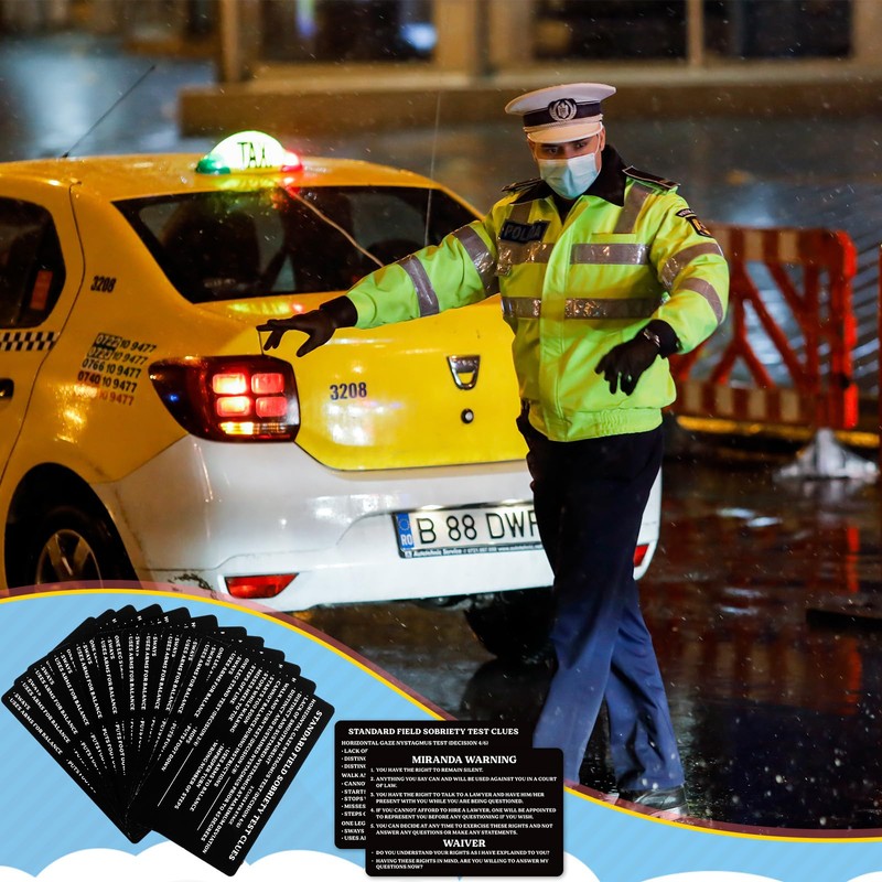 Motiskyy 12 Pcs Miranda Warning Card Metal Miranda Rights Card