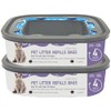 3 Packs-Cat Litter Easy Roll Refill Bags Cartridge Compatible with