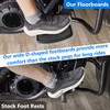 BAKAFOH D-shaped Driver Footboards Front Rider Foot Rest Floorboards for