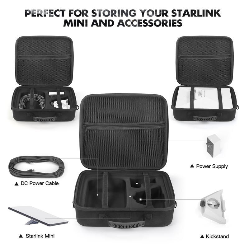 Case for Starlink Mini, Waterproof shockproof Hard case Fits Star