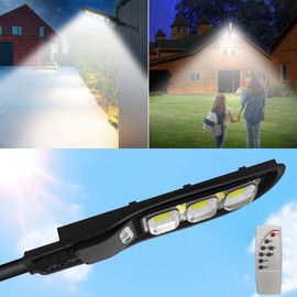 Aofuery Solar Flood Lights Outdoor, Solar Street Lights Outdoor with Motion Sensor, Solar Parking Lot Lights for Roads, Garages, Yards and Barns