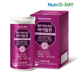 Nutri D Day Lactobacillus Vital Queen 60 capsules for menopausal women, 30-day supply / 뉴트리디데이 갱년기 여성 유산균 바이탈퀸 60캡슐 30일분