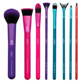 MODA Ultimate Face Kit – 8pc Makeup Brush Set for Flawless Foundation, Contour & Highlight – Vegan, Cruelty-Free, Ultra-Soft Filaments