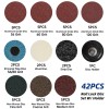SATC 42PCS 2 in Roll Lock Sanding Disc Set 1/4