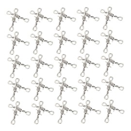 SEWACC 60pcs Accessories Clasps Jewelry Bracelets Charms Bracelets Charms for Bracelets Fashion Jewelry Charm Bracelet Stacker Arrow Charms Necklace Clasp Kit Beads Silver Zinc Alloy