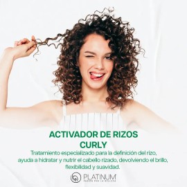 Platinum Crema Activador De Rizos Curly 490g Control De Friz