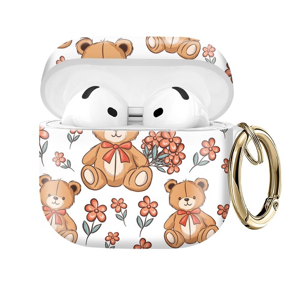 Compatible with AirPod 4 Protective case with Gold Key Ring