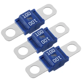 SIGANDG AMI/Midi Fuse 100A High Current Bolt-on Fuse 100 Amp for Cars, Buses, Trucks, Caravans, Construction Vehicles (Pack of 3)