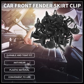 Hihaha Car Front Fender Skirt Clip for Ford Edge 2007-2014 Durable No.20664092/RYQ500070/N804570S | Bumper Push Type Plastic Retainer Rivets Black 25 Pcs Durable Material