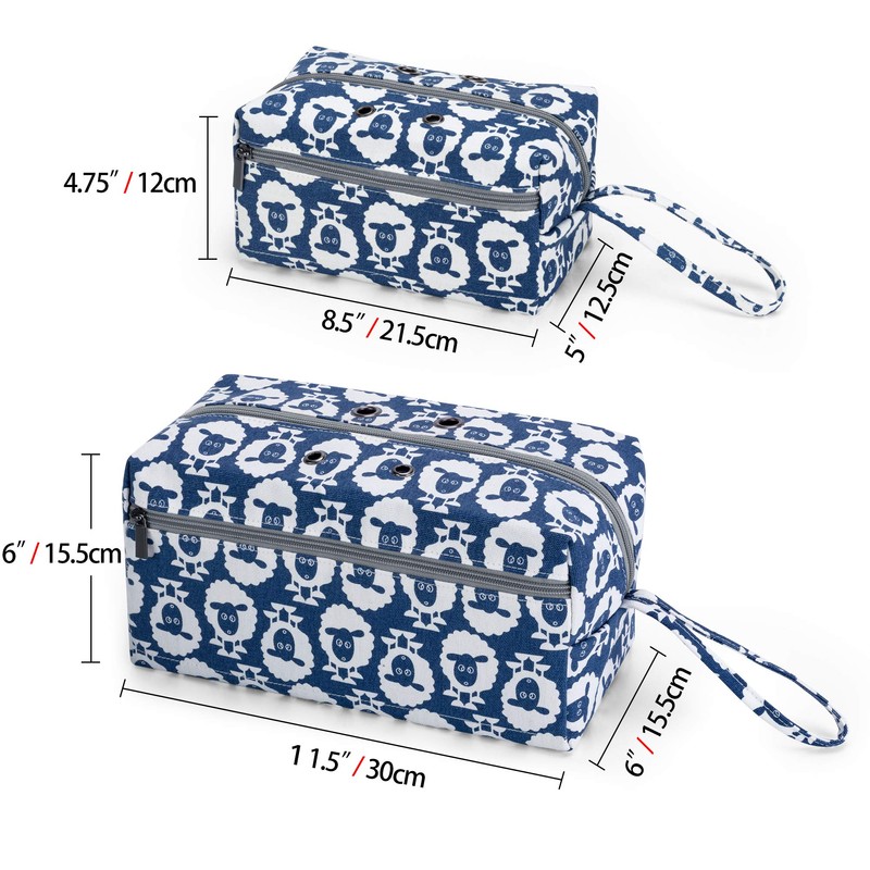 Luxja Yarn Storage Bag Yarns Knitting Needles (10 inches /
