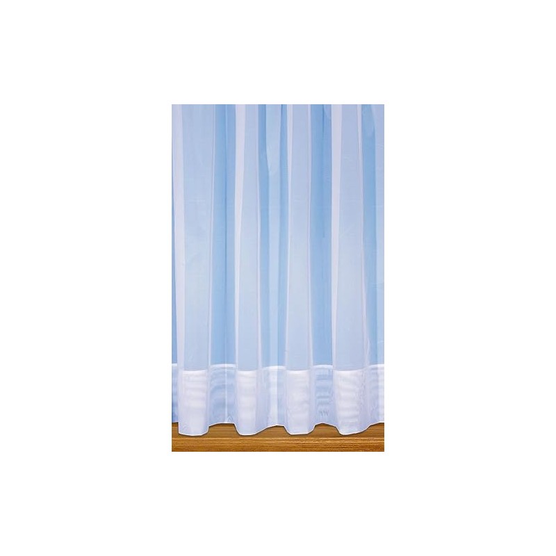 John Aird Sarah - Plain White Net Curtain With 7"
