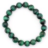 [Shikui] Green Tiger Eye, 0.3 inch (8 mm) Mala Bracelet,