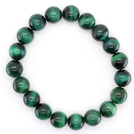 [Shikui] Green Tiger Eye, 0.3 inch (8 mm) Mala Bracelet, Natural Stone, Power Stone, Money Luck, Work, Fortune [b312], Stone, tiger's eye