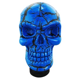 Abfer Car Gear Shifter Knob Skull Car Accessories Stick Shift Knobs with Black Pattern Fit Most Manual Automatic Vehicle (Blue)