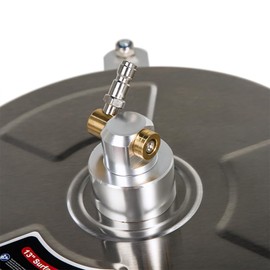 ECCPP 13 Inch Pressure Washer Surface Cleaner with 4 Wheels Stainless Steel for Household Cleaning 1/4" Quick Connector