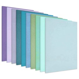 Wonninek A4 Coloured Card Paper 250gsm Textured Card Stock 10 Assorted Colours Double Sided Cutting Paper for Sketchbook DIY Arts Crafting 30 Sheets - Cool-Toned Colors