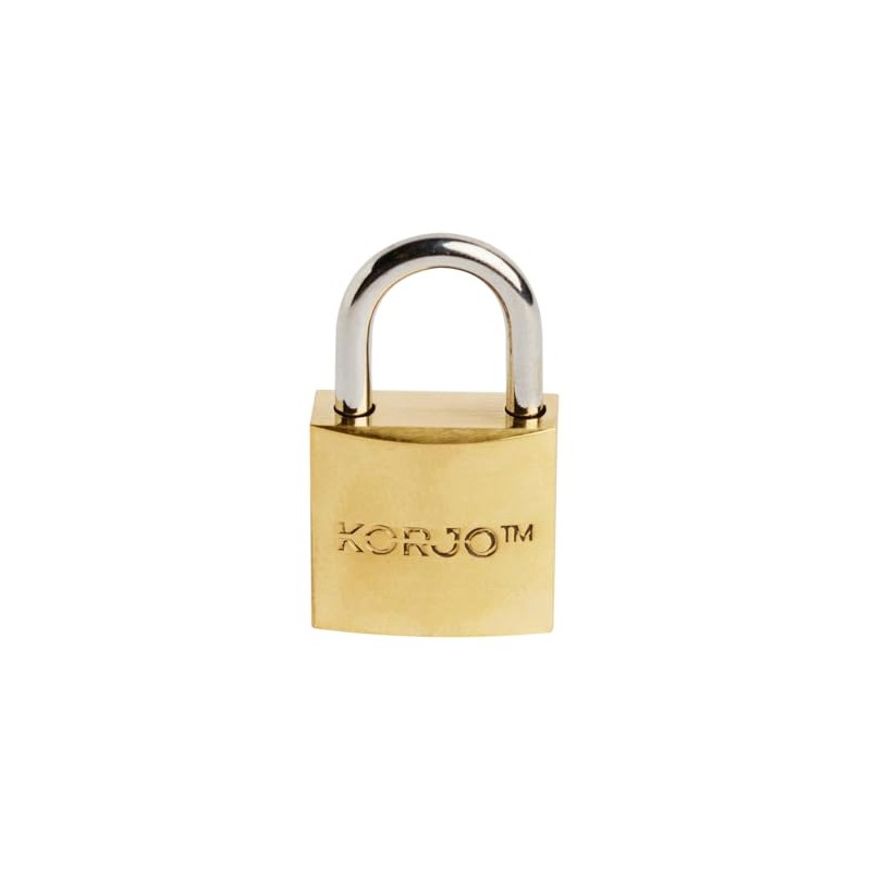 Korjo Luggage Duo Locks, Includes 2 20mm Brass Travel Locks