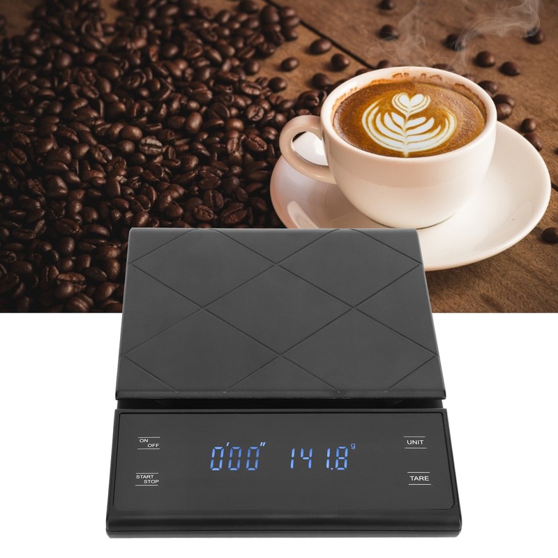 Electronic Coffee Scale Digital Kitchen Baking Scales with Timer LCD