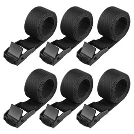 Hejo 6 PCS Ratchet Strap,Sturdy Lashing Straps with Cam Buckle, Rustproof Fastening Ratchet Tie Down Straps for Motorcycles, Bicycles, Luggage, Packages (65x2.5cm)