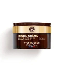 Yves Rocher Face Moisturizer Riche Crème Comforting Day Cream for Mature Skin, with precious Rose oils, 50 ml jar (Day Cream)