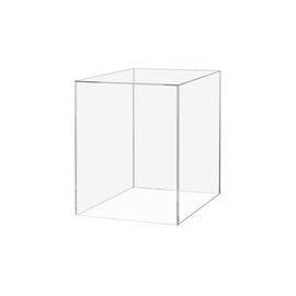 2 Pack Acrylic Display Riser Box with One Open Side No Lid Versatile 12" x 12" x 16" Clear Merchandise POP Showcase Bin or Retail Product Riser by Marketing Holders
