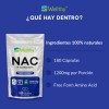 Nac Acetilcisteína 180 Cápsulas Wellthy Porciones