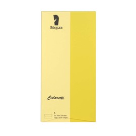 Rössler Coloretti Envelopes DIN Long 80 g/m² Pack of 5 Golden Yellow