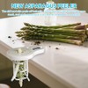 Spargelschäler mit 6 Präzisionsklingen,Spargelschäler Hobel,Gemüse Asparagus Peeler Spargelschälmaschine,Schraubzwinge & Stößel,