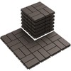 Goovilla Plastic Interlocking Deck Tiles, 9 Pack Outdoor Patio Flooring,