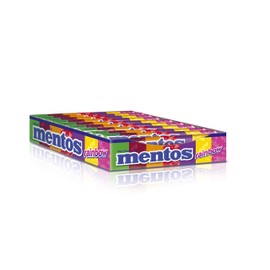 Mentos - Chewy Rainbow Mix Rolls - Pack of 20 - Refreshing Chewy Candy for On-the-Go Freshness