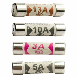 20 x Fuses Mixed Household Electrical Ceramic Domestic Mains Fuses for Plugs 3A, 5A, 10A and 13 Amp Fuses UK