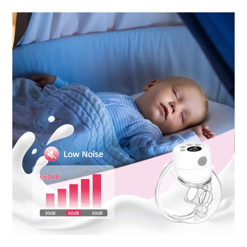 Electric Portable Breast Pump Hands-Free Silent Mode 2 Modes 9