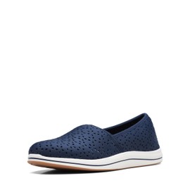 Clarks Breeze Emily Mocasín para Mujer, Azul Marino sintético, 10 Wide