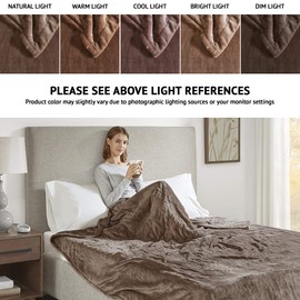 Beautyrest Heated Electric Blanket for Cold Weather, Fast Heating Heated Blanket, Auto Shut Off, Virtually Zero EMF, Multi Heat Setting, UL Certified, Mink Full (84 inx80 in)